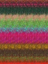 A close up image of a yarn sock.