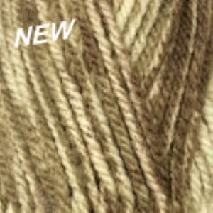 A close up of brown and beige yarn.